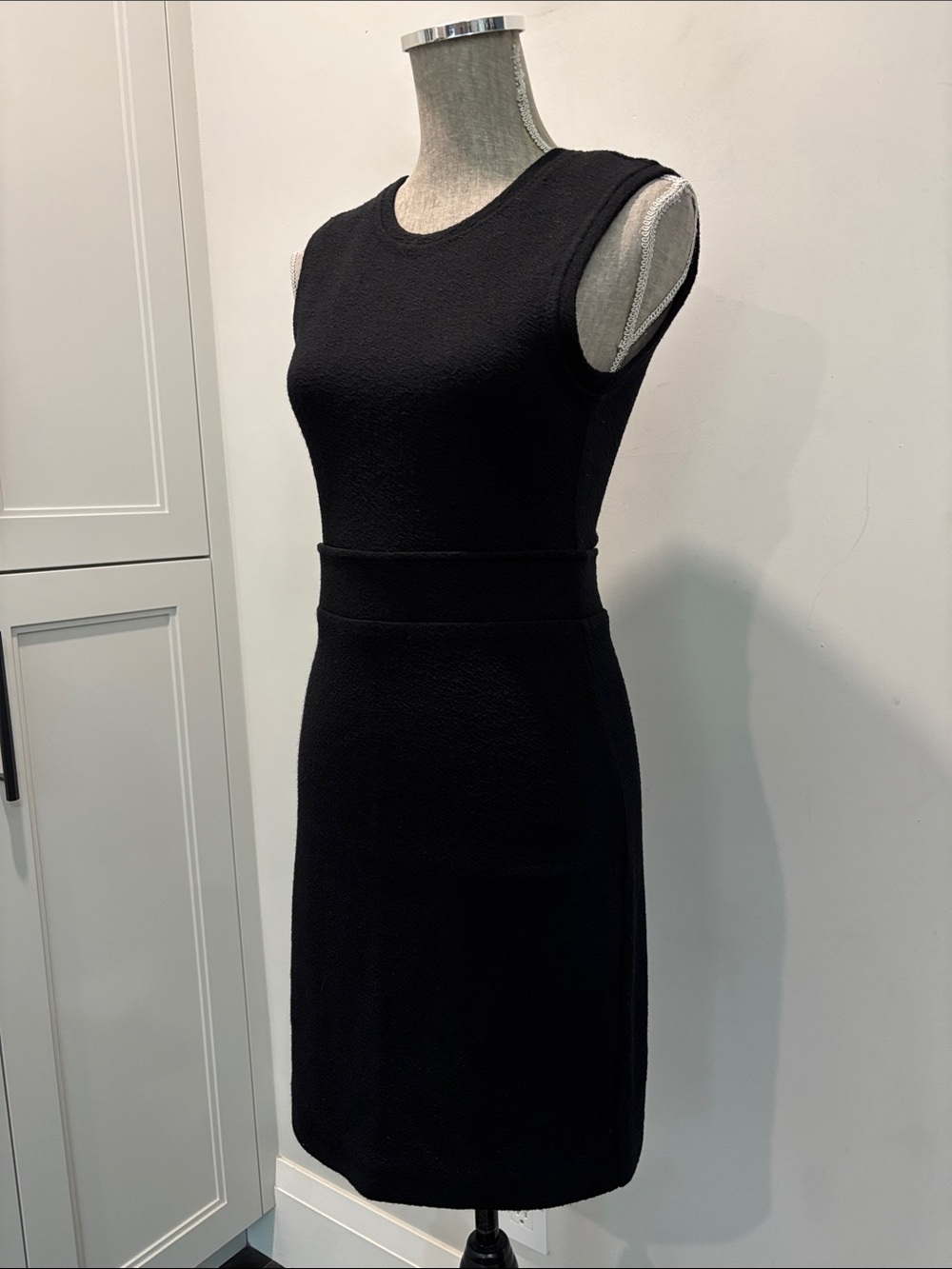 Judith & Charles Merino Wool Black Sleeveless Sheath Mini Dress Size 8 - Picture 4 of 14